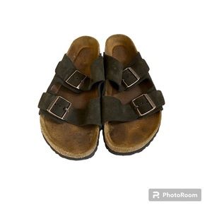 Birkenstock Arizona Mocha Suede Leather Size: 9
